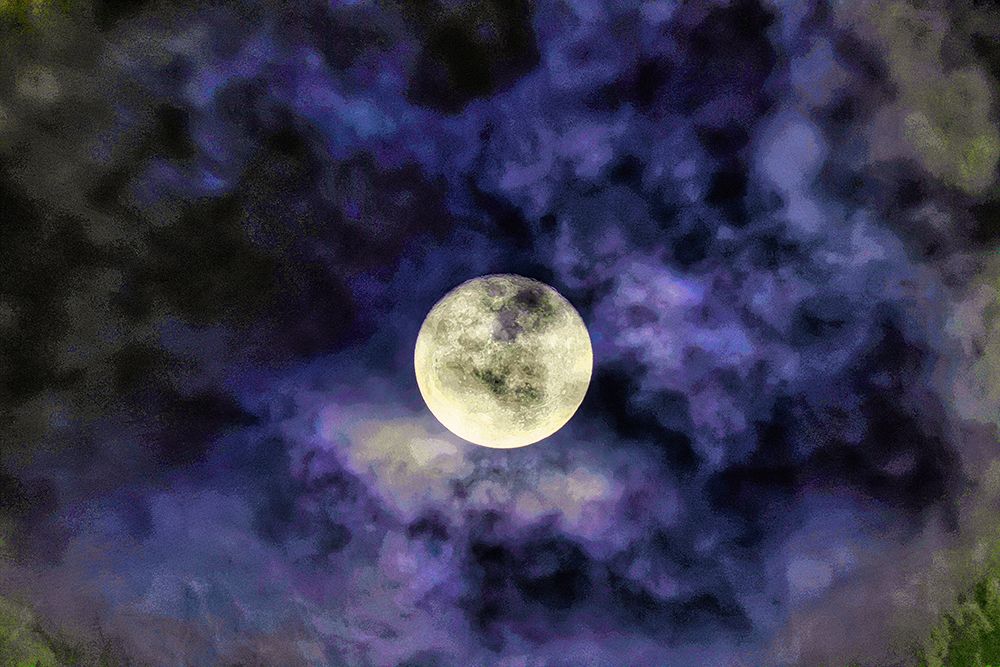 Full moon over Bali-Indonesia-Southeast Asia